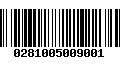 Código de Barras 0281005009001