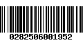 Código de Barras 0282506001952