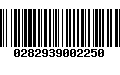 Código de Barras 0282939002250