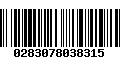 Código de Barras 0283078038315