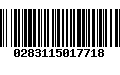 Código de Barras 0283115017718