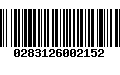 Código de Barras 0283126002152