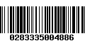 Código de Barras 0283335004886