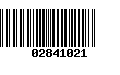 Código de Barras 02841021