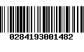 Código de Barras 0284193001482