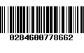 Código de Barras 0284600778662