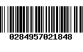 Código de Barras 0284957021848