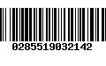 Código de Barras 0285519032142