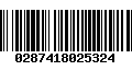 Código de Barras 0287418025324