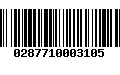 Código de Barras 0287710003105