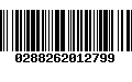 Código de Barras 0288262012799