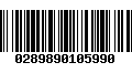 Código de Barras 0289890105990