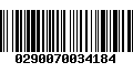 Código de Barras 0290070034184