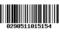 Código de Barras 0290511015154