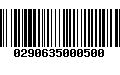 Código de Barras 0290635000500