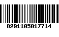 Código de Barras 0291105017714