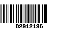 Código de Barras 02912196