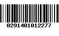 Código de Barras 0291401012277