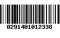 Código de Barras 0291401012338