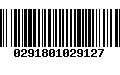 Código de Barras 0291801029127