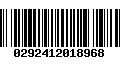 Código de Barras 0292412018968