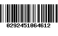 Código de Barras 0292451064612
