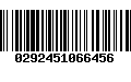 Código de Barras 0292451066456