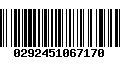 Código de Barras 0292451067170