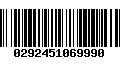 Código de Barras 0292451069990