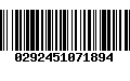 Código de Barras 0292451071894