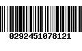 Código de Barras 0292451078121