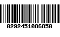 Código de Barras 0292451086850