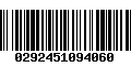 Código de Barras 0292451094060