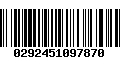 Código de Barras 0292451097870