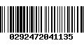 Código de Barras 0292472041135