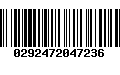 Código de Barras 0292472047236