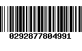 Código de Barras 0292877804991