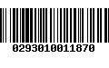 Código de Barras 0293010011870