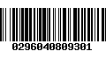 Código de Barras 0296040809301