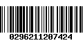 Código de Barras 0296211207424