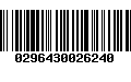 Código de Barras 0296430026240
