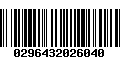 Código de Barras 0296432026040