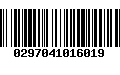 Código de Barras 0297041016019