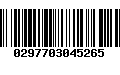 Código de Barras 0297703045265