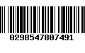 Código de Barras 0298547807491