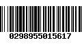 Código de Barras 0298955015617