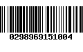 Código de Barras 0298969151004