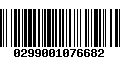 Código de Barras 0299001076682