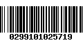 Código de Barras 0299101025719