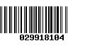 Código de Barras 029918104